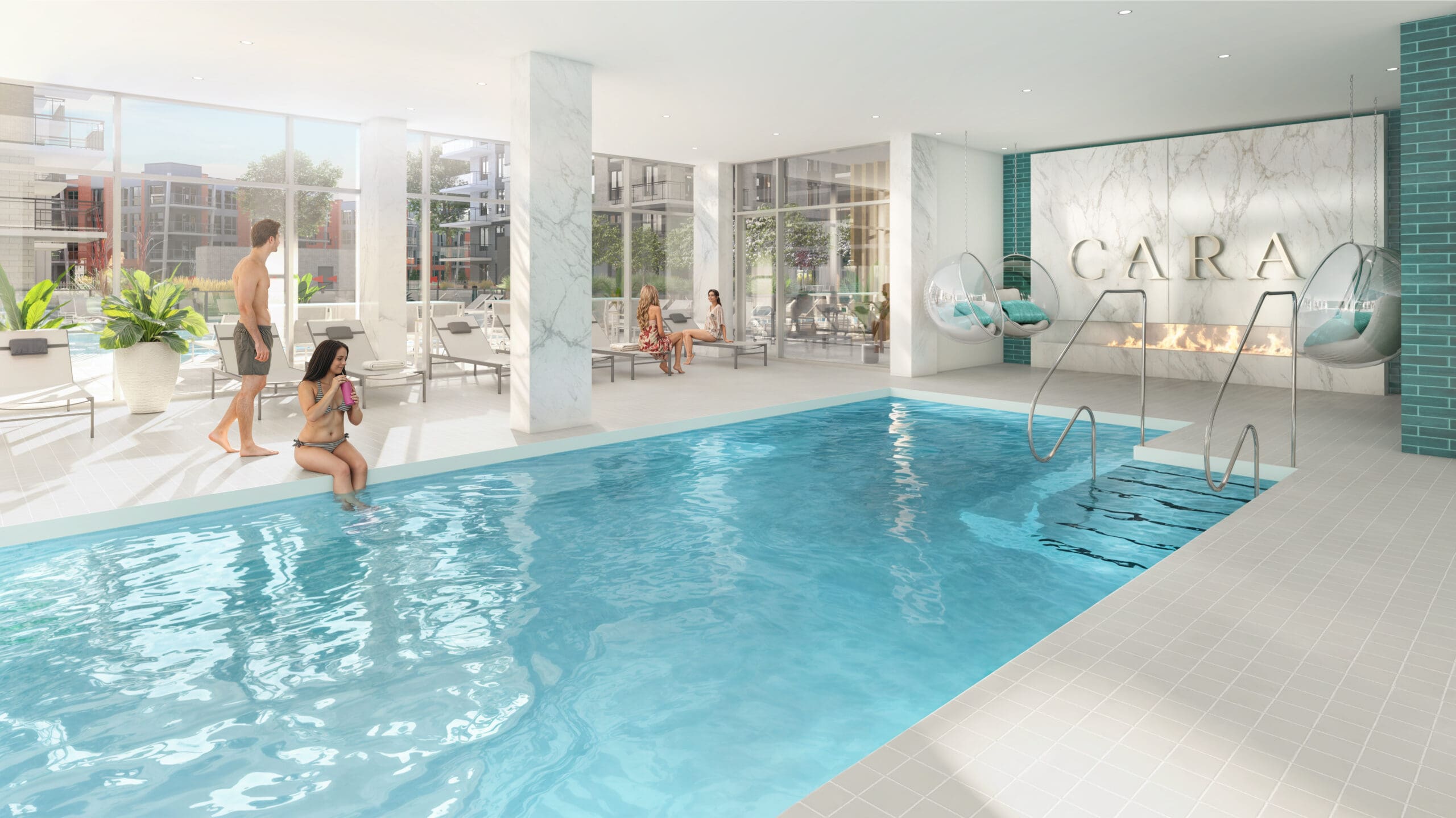 Appartements avec piscine intérieur, condos à louer avec gym, spa, restaurant, condo avec plusieurs aires communes, aires communes tout équipées
