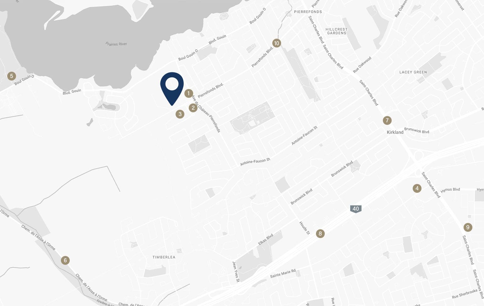 Appartements près Cap-Saint-Jacques, condominum à louer Pierrefonds, appartement près du REM transport en commun