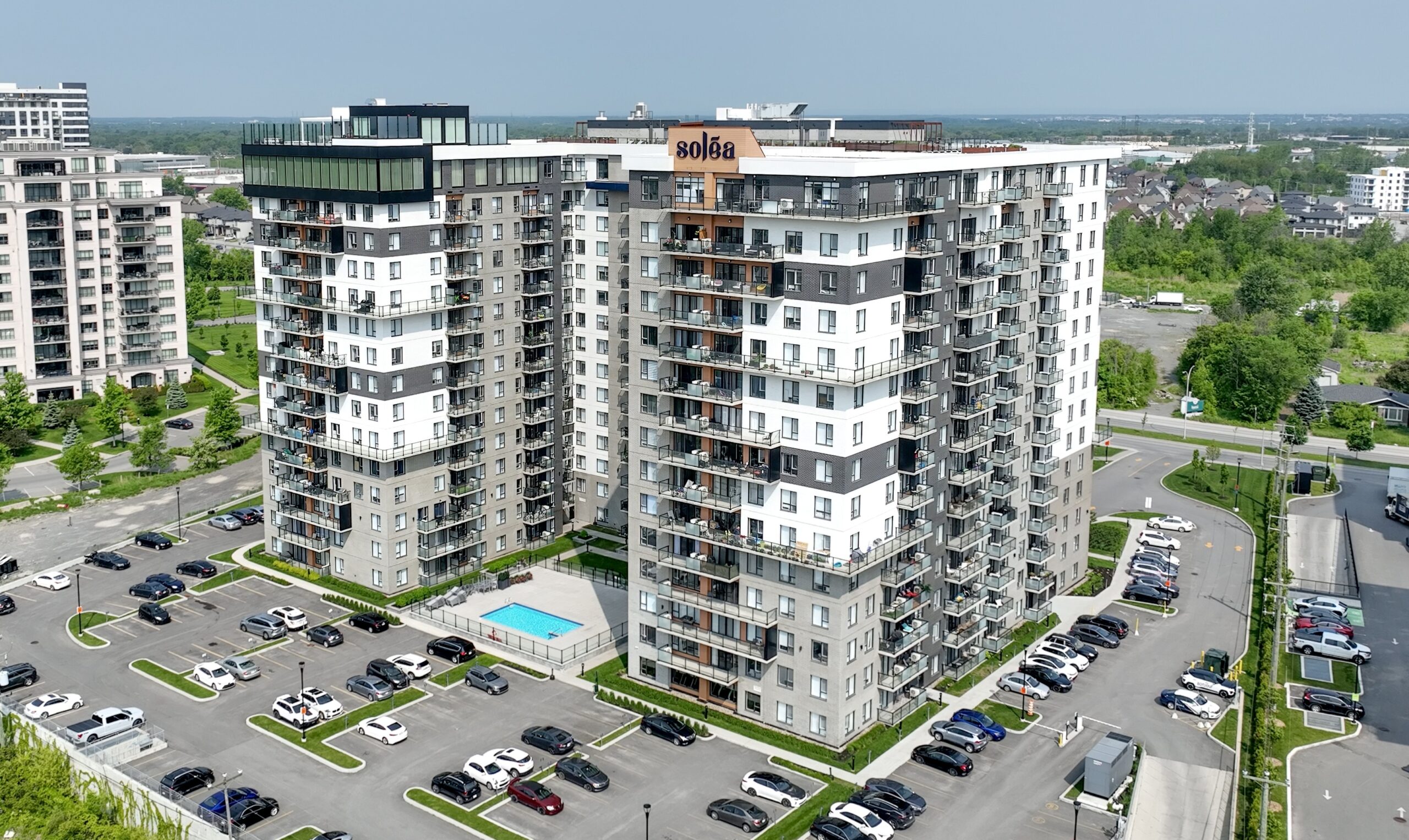 Condos neufs à louer laval, appartements Soléa fabreville, condos locatifs moderne Saint-Elzear, condo à louer près marché 440