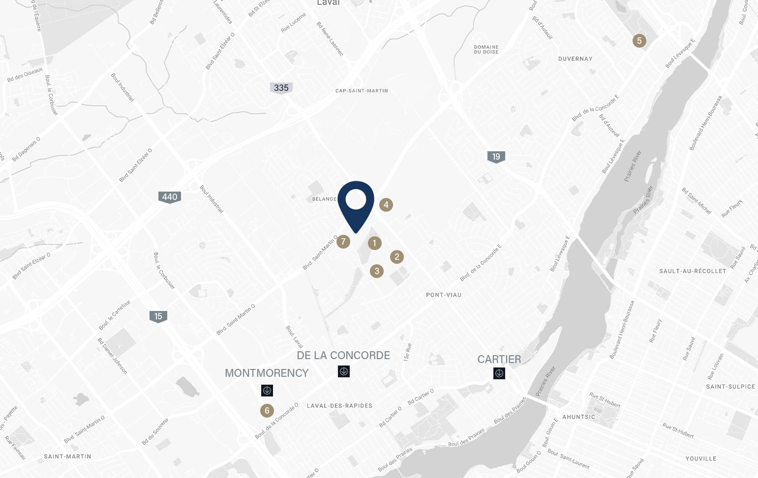 condos locatifs chomedey, condo à louer Laval, condo locatif boulevard Saint-Martin, appartements centre-ville Laval