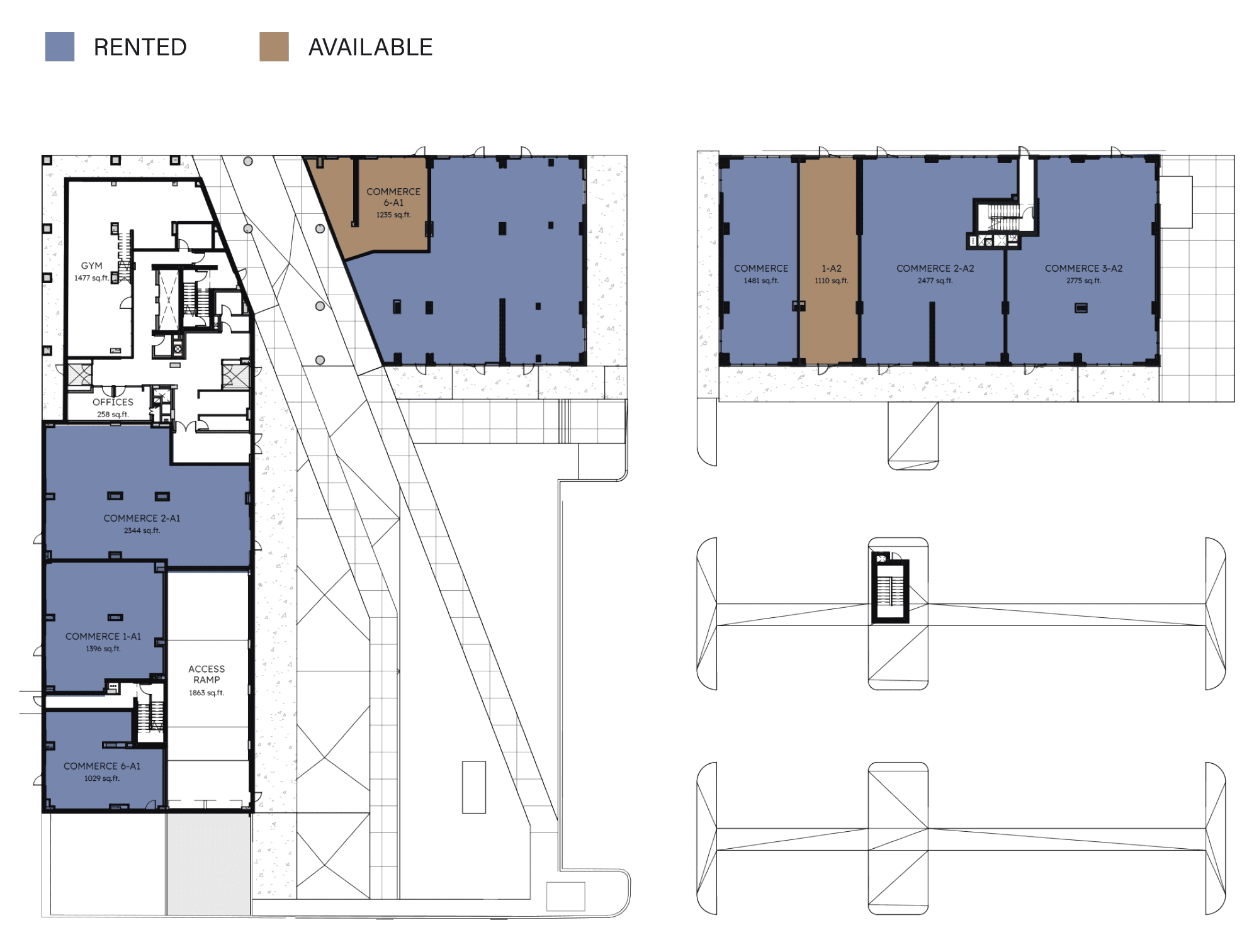 floor plan for commecial space for rent in laval